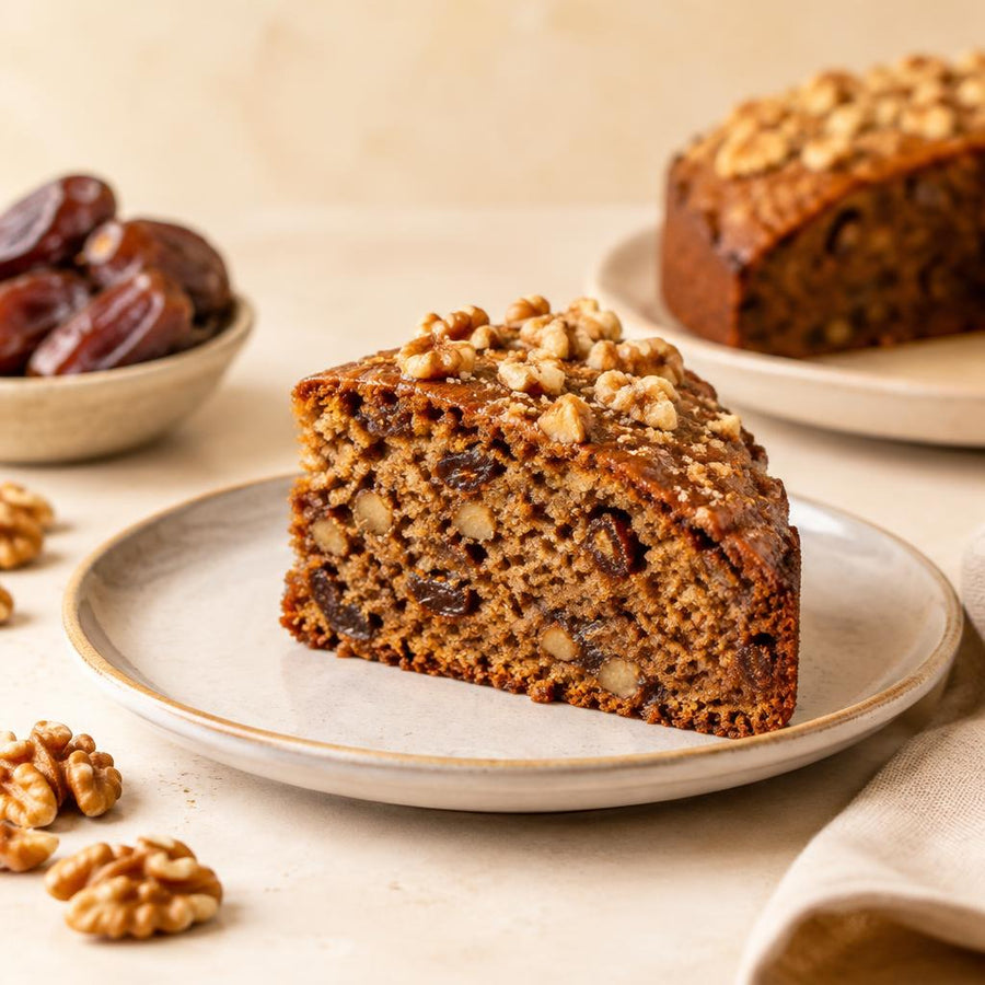 Date & Nut Cake Slice