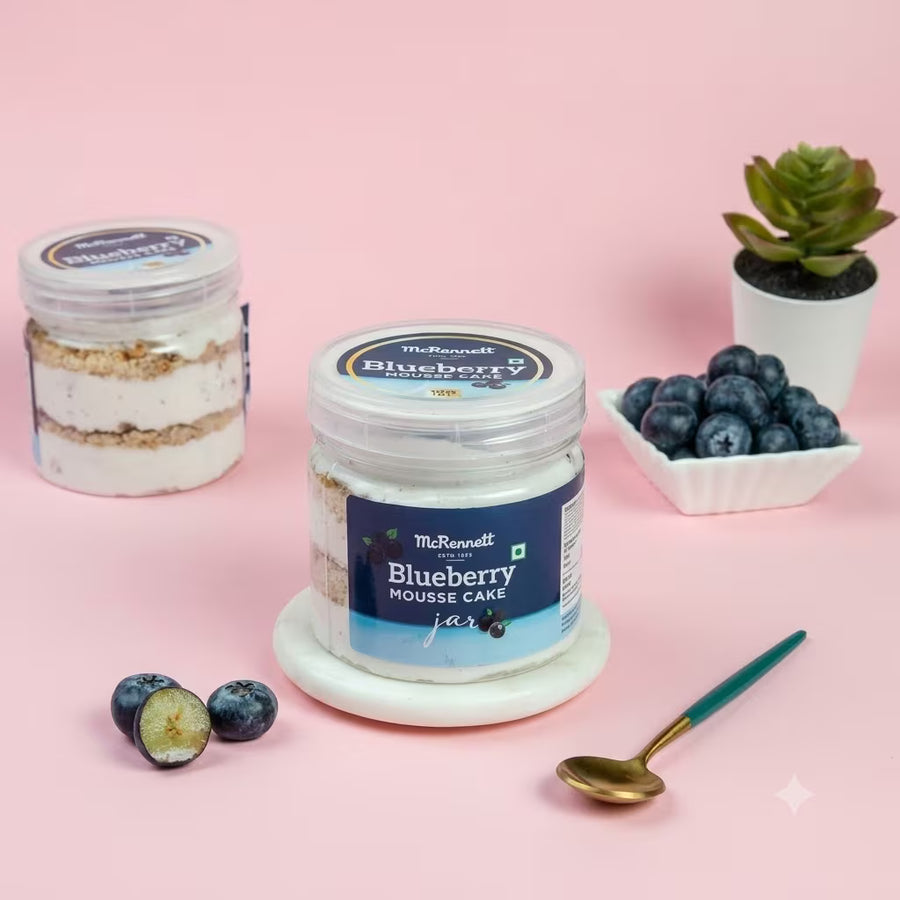 Blueberry Mousse Cake Jar