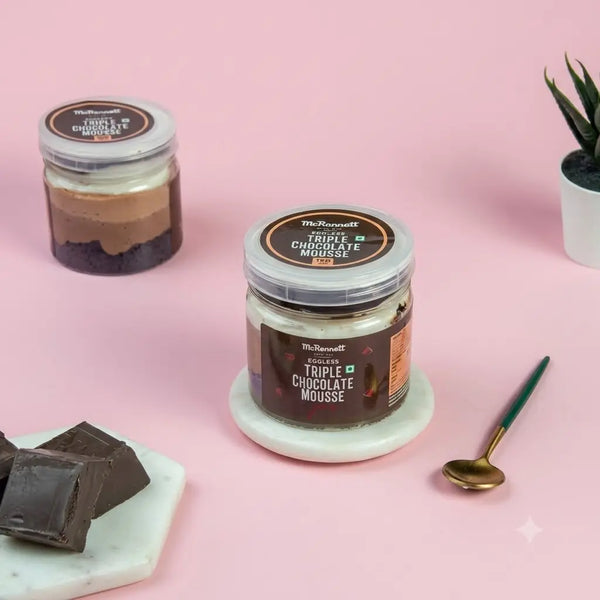 Triple Chocolate Mousse [Eggless]